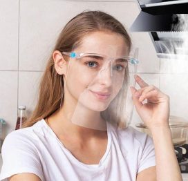 2 Full Face Shield Masks & Glasses Washable, Anti-Splash Guard