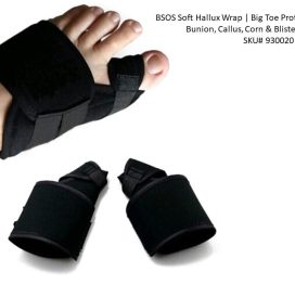 BSOS Soft Hallux Valgus Wrap, 1 Big Toe Protector Bandage Pad for Bunion, Callus, Corn & Blister