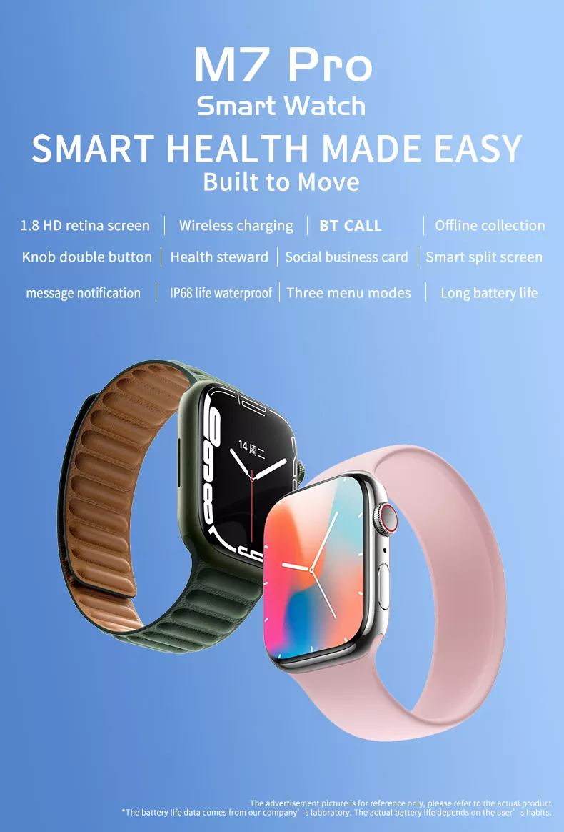 M7 Pro SmartWatch for Android and IPhone Calling Function Heart