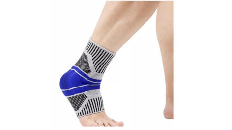 BSOS Universal Ankle Brace with 2 Silicone Pads, 3D Flat Knitted Bamboo Charcoal