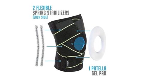 BSOS Knee Brace Wrap, Open Patella, 2 Supportive Stays, ACL, MCL - Image 2