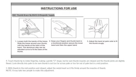 BSOS CMC Thumb Brace + Undersleeve, CTS, Adjustable Stabilizer, Osteoarthritis, Texting - Image 3